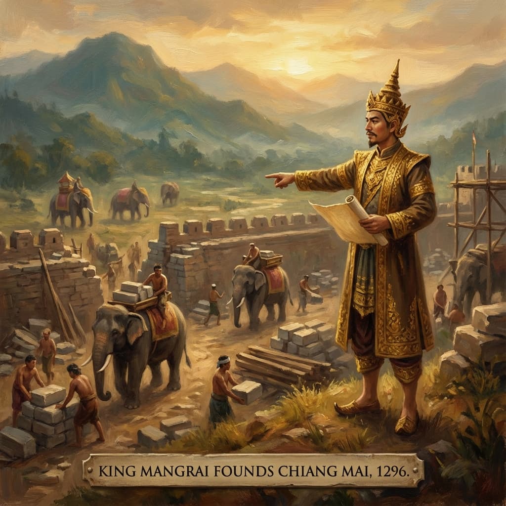King Mangrai founding Chiang Mai