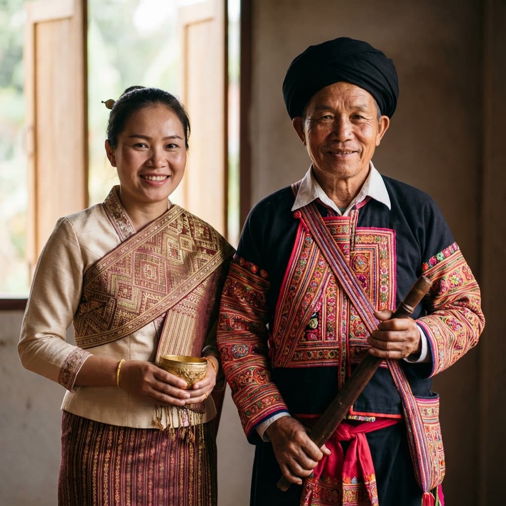 ความหลากหลายของกลุ่มชาติพันธุ์ล้านนาและชาวเขาในชุดพื้นเมือง